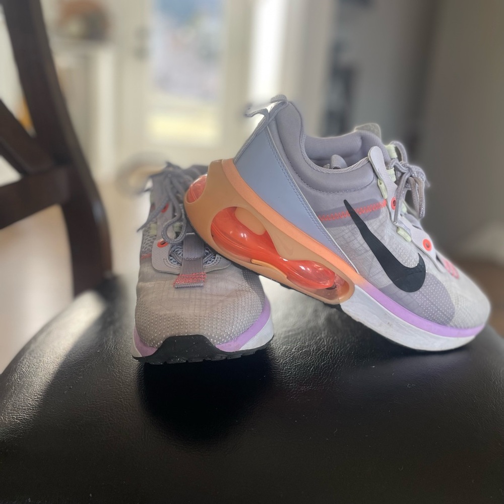 Nike Air Max Sneakers in Gray and Orange